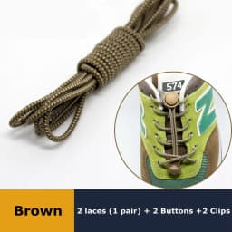 1Pair Elastic No-Tie Shoe Laces for Sneakers Quick Stretching Lock Lazy Laces Rubber Shoelace Round Shoestrings for Easy Adjustm