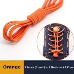 1Pair Elastic No-Tie Shoe Laces for Sneakers Quick Stretching Lock Lazy Laces Rubber Shoelace Round Shoestrings for Easy Adjustm
