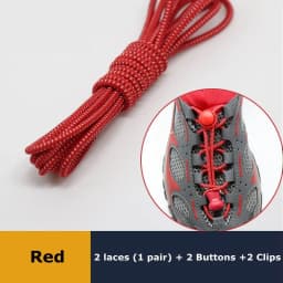 1Pair Elastic No-Tie Shoe Laces for Sneakers Quick Stretching Lock Lazy Laces Rubber Shoelace Round Shoestrings for Easy Adjustm