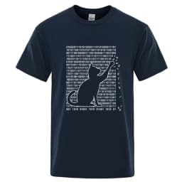 Men's High Quality T-shirt Cotton Blend Funny Cool Cat Design Print Summer Loose Short Sleeve for Men T-Shirt Male Tops Tees