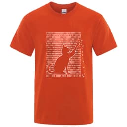 Men's High Quality T-shirt Cotton Blend Funny Cool Cat Design Print Summer Loose Short Sleeve for Men T-Shirt Male Tops Tees