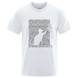 Men's High Quality T-shirt Cotton Blend Funny Cool Cat Design Print Summer Loose Short Sleeve for Men T-Shirt Male Tops Tees