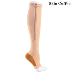 Compression Socks Men Women Knee Maternity High Zipper Socks Anti-Fatigue Stretchy Sox Outdoor Running Hiking Sports Socks YSZ01