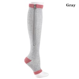 Compression Socks Men Women Knee Maternity High Zipper Socks Anti-Fatigue Stretchy Sox Outdoor Running Hiking Sports Socks YSZ01