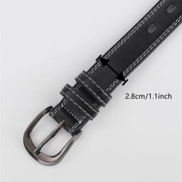 The whole body hollow belt men and women simple tie-in black jeans belt casual belt