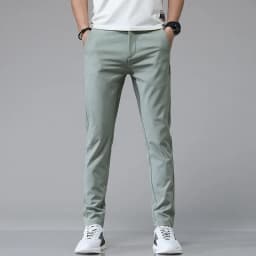 2024 Spring Summer Ultra-thin Men's Stretch Slim Straight Casual Pants High Quality Fashion Breathable Golf Sports Trousers