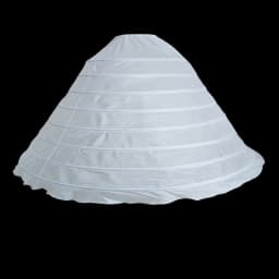 White 8 Hoops Super Puffy Petticoats Half Slip Skirt Floor Length Ballgown Underskirt for Wedding Quinceanera Dress