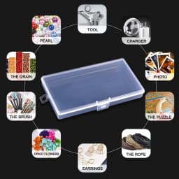 Plastic Transparent Storage Box Jewelry Beads Container Jewelry Tools Accessories Box Small Items Sundries Organizer Case