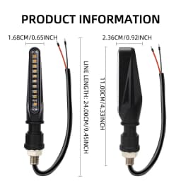 4Pcs Motorcycle Flash Flowing Turn Signal Light High Brightness CSP 2835 SMD Motorcycle Turn Signal Warning Lamp 12V Universal
