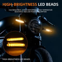 4Pcs Motorcycle Flash Flowing Turn Signal Light High Brightness CSP 2835 SMD Motorcycle Turn Signal Warning Lamp 12V Universal