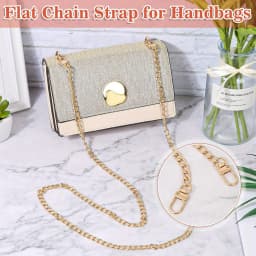 40-140cm Purse Chain Strap Flat Chain Strap Handbag Chains for Wallet Satchel Tote Bags Shoulder Bag Chain Replacement Strap