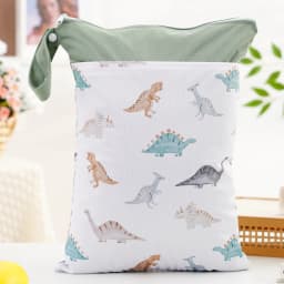 HappyFlute 1PC Portable Baby Diaper Bag Printed Waterproof Wet Dry Nappy Handbag Stroller Carry Pack Travel Wetbag With Pockets