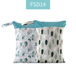 HappyFlute 1PC Portable Baby Diaper Bag Printed Waterproof Wet Dry Nappy Handbag Stroller Carry Pack Travel Wetbag With Pockets