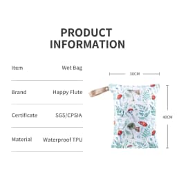 HappyFlute 1PC Portable Baby Diaper Bag Printed Waterproof Wet Dry Nappy Handbag Stroller Carry Pack Travel Wetbag With Pockets