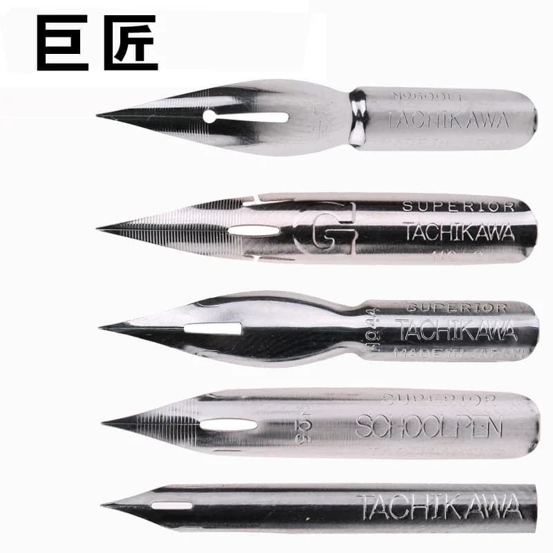 Japan Tachikawa Manga/Cartoon Pen Dip, Saji/School/G/D/ Maru Nib, Premium Line Drawing High Quality Comic Fountain Pen Art Set