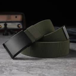 A suit of men elastic elastic elastic automatic buckle belt casual woven outdoor zippy belt using daily commuting