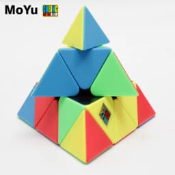 MoYu Meilong 3x3x3 Pyramid Magic Cube MoFangJiaoShi JINZITA 3x3 Cubo Stickers Magico Puzzle Cube Gift Macaron Pyraminx