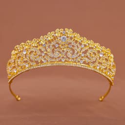 1Pc Golden Baroque Crystal Tiaras And Crowns For Women Bride Rhinestone Prom Diadem Headband Bridal Wedding Hair Accessories