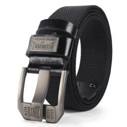 Canvas belt, men's new thickened belt, casual and versatile, extended fabric belt, large needle buckle, jeans belt