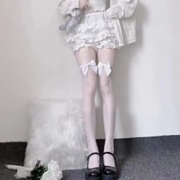 Women's Socks Spring Summer Lolita Sock Long Tube Sock Thin JK Girl Lolita Socks Fishnet Stockings Lace Suspenders Socks Fashion