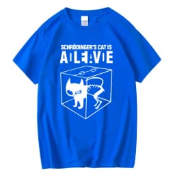 Men's T-shirt Top Quality Cotton Blend Schrodinger's Cat Print Short Sleeve Men T Shirt Casual The Big Bang Theory Mens Tshirt
