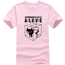 Men's T-shirt Top Quality Cotton Blend Schrodinger's Cat Print Short Sleeve Men T Shirt Casual The Big Bang Theory Mens Tshirt