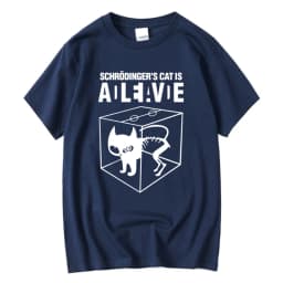Men's T-shirt Top Quality Cotton Blend Schrodinger's Cat Print Short Sleeve Men T Shirt Casual The Big Bang Theory Mens Tshirt
