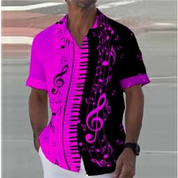8 Colors 2024 Summer Note Shirt Piano 3D Printed Streetwear Men Women Fashion Oversized Short Sleeve Tops Clothing S-5XL