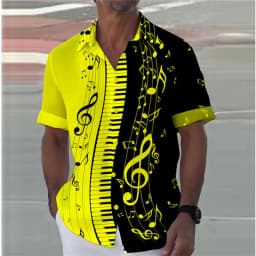 8 Colors 2024 Summer Note Shirt Piano 3D Printed Streetwear Men Women Fashion Oversized Short Sleeve Tops Clothing S-5XL