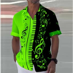 8 Colors 2024 Summer Note Shirt Piano 3D Printed Streetwear Men Women Fashion Oversized Short Sleeve Tops Clothing S-5XL
