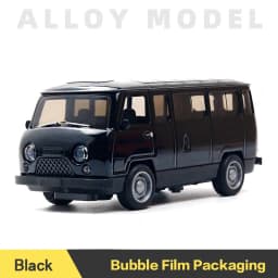 1:36 Alloy Vintage Diecast Cute Cartoon Van Classic Car Model Pull Back Car Model Miniature Vehicle Replica For Collection Gift