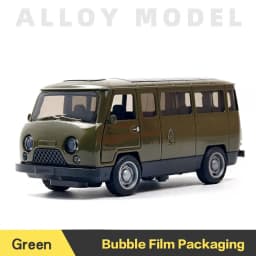 1:36 Alloy Vintage Diecast Cute Cartoon Van Classic Car Model Pull Back Car Model Miniature Vehicle Replica For Collection Gift