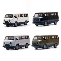 1:36 Alloy Vintage Diecast Cute Cartoon Van Classic Car Model Pull Back Car Model Miniature Vehicle Replica For Collection Gift