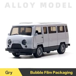 1:36 Alloy Vintage Diecast Cute Cartoon Van Classic Car Model Pull Back Car Model Miniature Vehicle Replica For Collection Gift