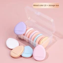 5/10Pcs Mini Finger Puff Foundation Small Air Cushion Powder Sponge Face Concealer BB Cream Cosmetic Applicator Makeup Tools
