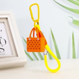 Fashion Simulation Beach Bag Keychain Women's Bag Pendants Keychain Pendant Charm Wallet Accessories