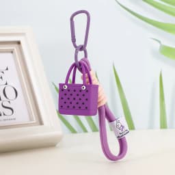 Fashion Simulation Beach Bag Keychain Women's Bag Pendants Keychain Pendant Charm Wallet Accessories