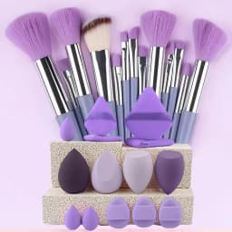 12pcs Makeup Brush Kit Soft Synthetic Hair Make Up Brushes Foundation Blush Eyeshadow Cosmetic Makeup Tools