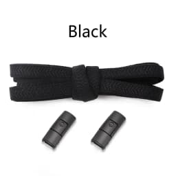 1Pair Colorful No-Tie Elastic Flat Shoelaces with Press Metal Lock for Sneakers - Durable Shoestrings Accessory