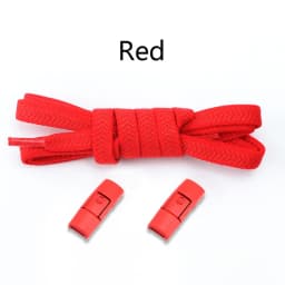 1Pair Colorful No-Tie Elastic Flat Shoelaces with Press Metal Lock for Sneakers - Durable Shoestrings Accessory
