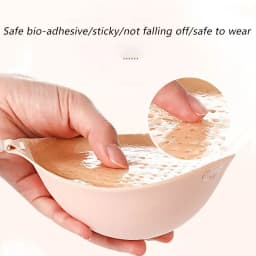 5cm Thick Adhesive Padded Bra，Push Up Strapless Bra，Reusable Invisible Nipple Tape，Front Closure Brea Ast Lift Breast Stickers
