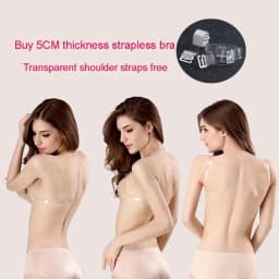 5cm Thick Adhesive Padded Bra，Push Up Strapless Bra，Reusable Invisible Nipple Tape，Front Closure Brea Ast Lift Breast Stickers