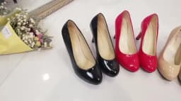 High Heels Shoes Women White Wedding Shoes Thick High Heels Fashion Party Pumps Footwear Black Red Big Size 34-42