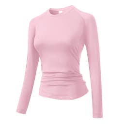 Women's Compression Shirt Athletic Yoga Running Long Sleeve T-Shirt Spring Fall Gym Workout Stretchy Baselayers Rash Guard Tops