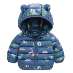 Children's Cotton Coat Baby Cartoons Down Jacket Boys Hooded Colthing Girls Warm Winter Clothes Toddler Kids Outerwear 0-5Y
