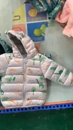 Children's Cotton Coat Baby Cartoons Down Jacket Boys Hooded Colthing Girls Warm Winter Clothes Toddler Kids Outerwear 0-5Y