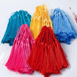 100-500Pcs 13cm Silky Tassels with Cord Loop Handmade Soft Flossy Bookmark Tassel for Jewelry Making DIY Craft Sewing Accessory