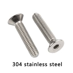 Allen Key Head Screw M2 M2.5 M3 M4 M5 M6 Countersunk Flat Head Hexagon Socket Bolt 304 Stainless Steel Screws Grade 10.9 Black
