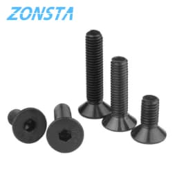 Allen Key Head Screw M2 M2.5 M3 M4 M5 M6 Countersunk Flat Head Hexagon Socket Bolt 304 Stainless Steel Screws Grade 10.9 Black