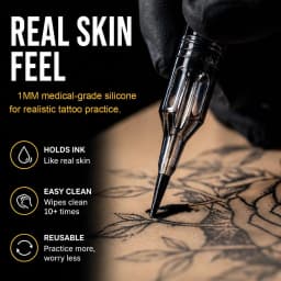30/10/5/1PCS Silicone Tattoo Practice Skin Double Fake Tattoo Skin Permanent Makeup Tattoo Beginner Practice Synthetic Leather